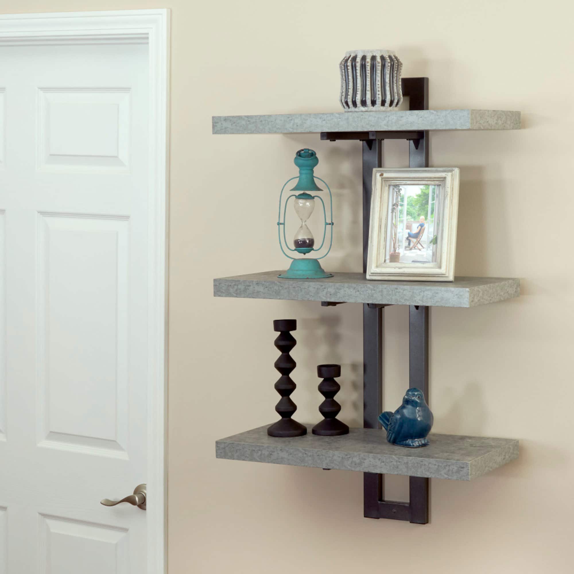 Household Essentials Jamestown 3-Tier Wall Shelf